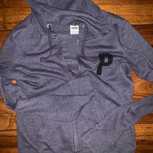 victoria secret zip up hoodie